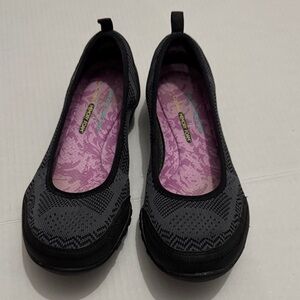 Skechers Comfortable Black & Gray Slip-On Casual Shoes